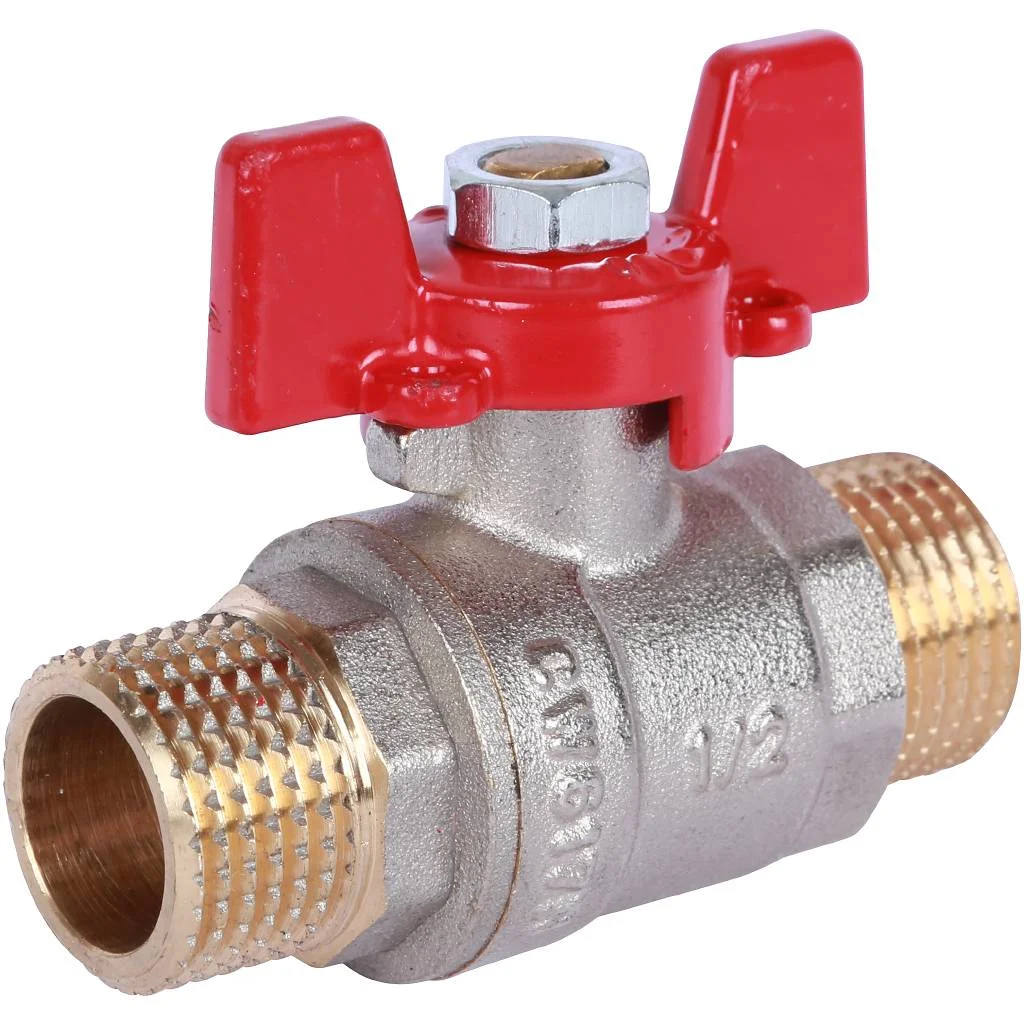 ROMMER Шаровой кран 1/2 НР/НР, ручка бабочка ROMMER Шаровой кран 1/2 НР/НР, ручка бабочка
