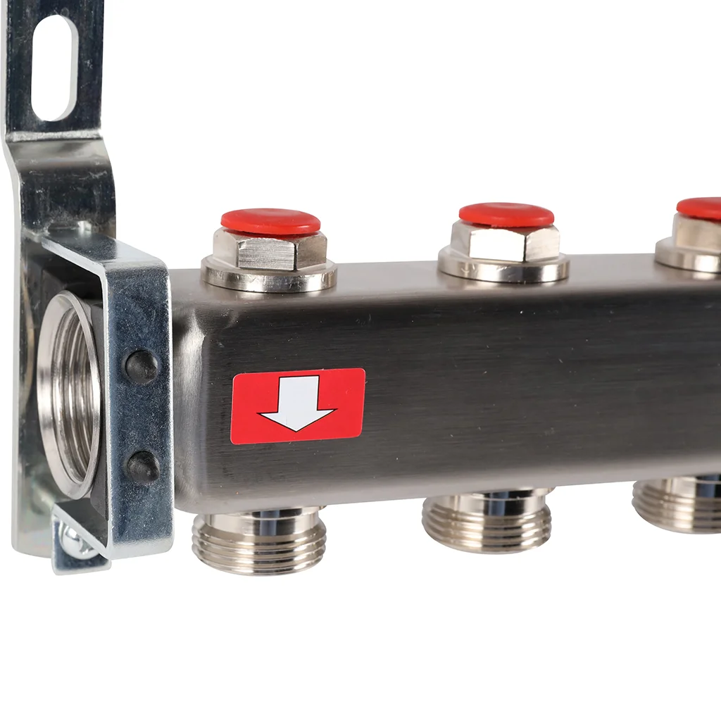ROMMER RMS-3201-000007 ROMMER Коллектор из нержавеющей стали без расходомеров, с клапаном вып. воздуха и сливом 7 вых. ROMMER RMS-3201-000007 ROMMER Коллектор из нержавеющей стали без расходомеров, с клапаном вып. воздуха и сливом 7 вых.