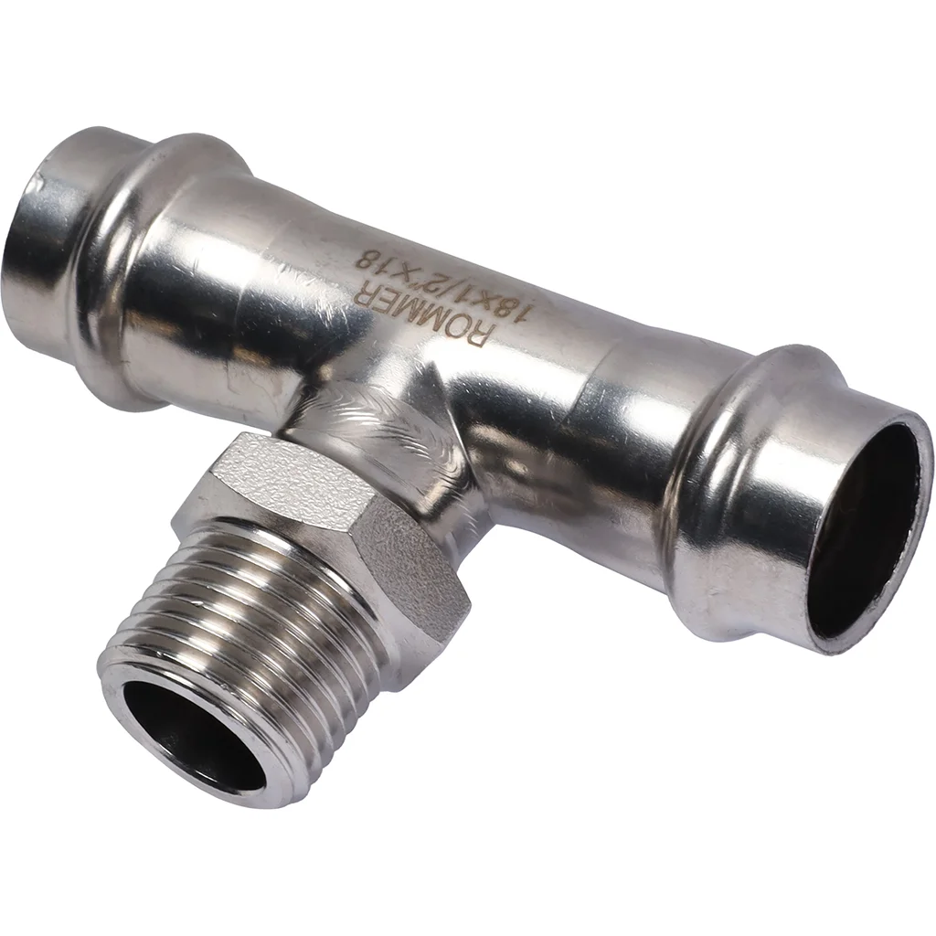 ROMMER RSS-0016-001812 ROMMER Тройник-переходник-НР, 18х1/2, из нержавеющей стали прессовой ROMMER RSS-0016-001812 ROMMER Тройник-переходник-НР, 18х1/2, из нержавеющей стали прессовой